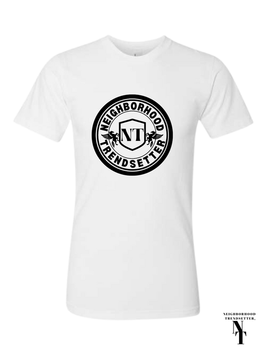 "Neighborhood Trendsetter" Classic Crest T-Shirt - White
