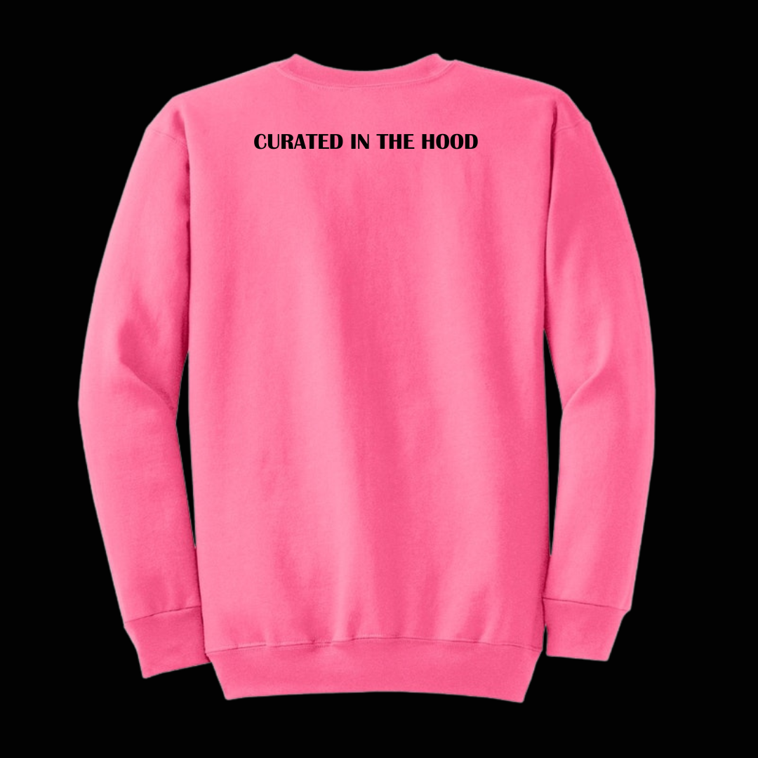 "Neighborhood Trendsetter" Highlighter Sweatshirt - Neon Pink