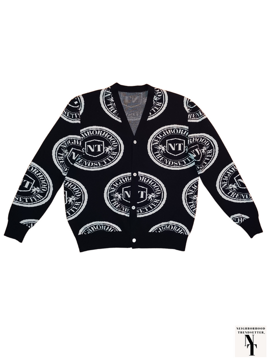 "Neighborhood Trendsetter" Unisex Logomania cardigan sweater