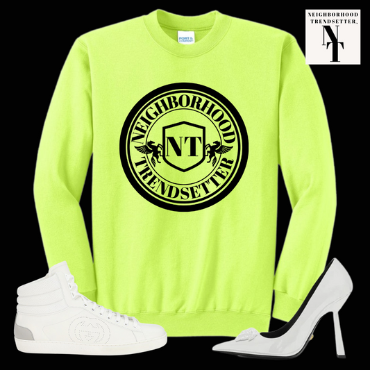 "Neighborhood Trendsetter" Highlighter Sweatshirt - Neon Yellow