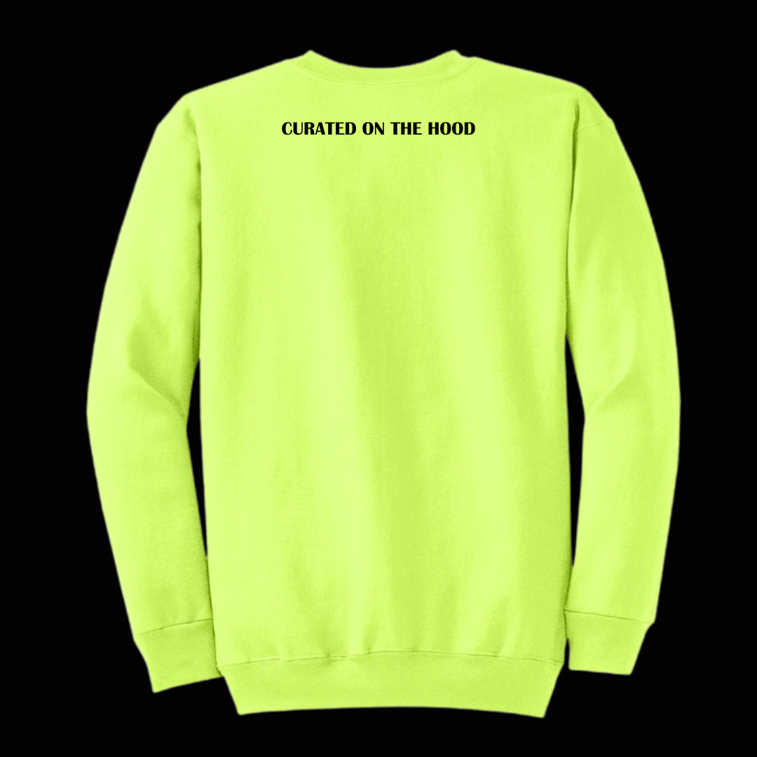 "Neighborhood Trendsetter" Highlighter Sweatshirt - Neon Yellow