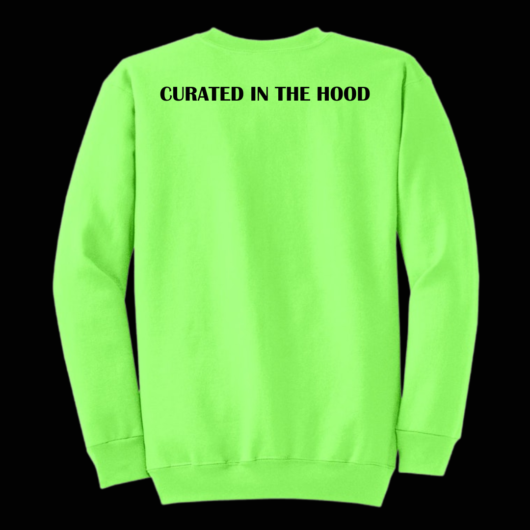 "Neighborhood Trendsetter" Highlighter Sweatshirt - Neon Green